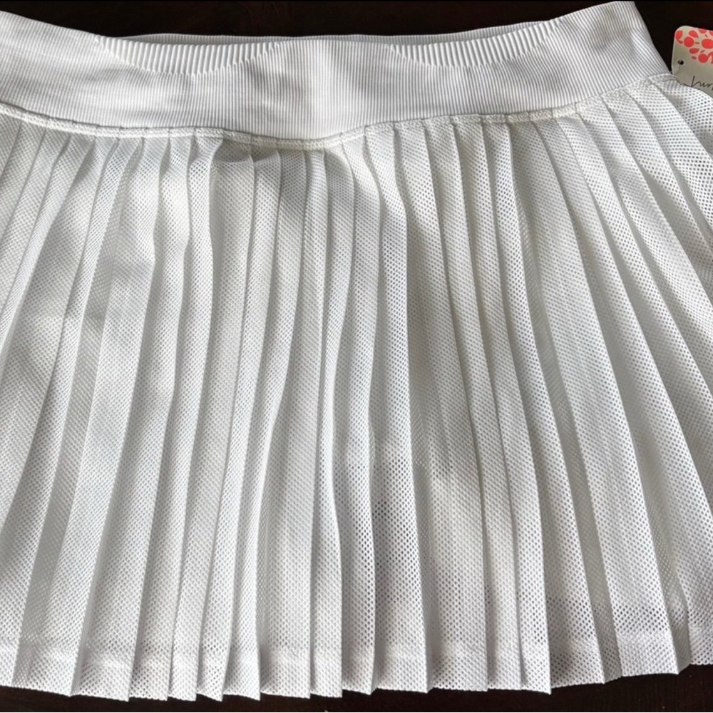 Free people Chic White Pleated Skater Skirt